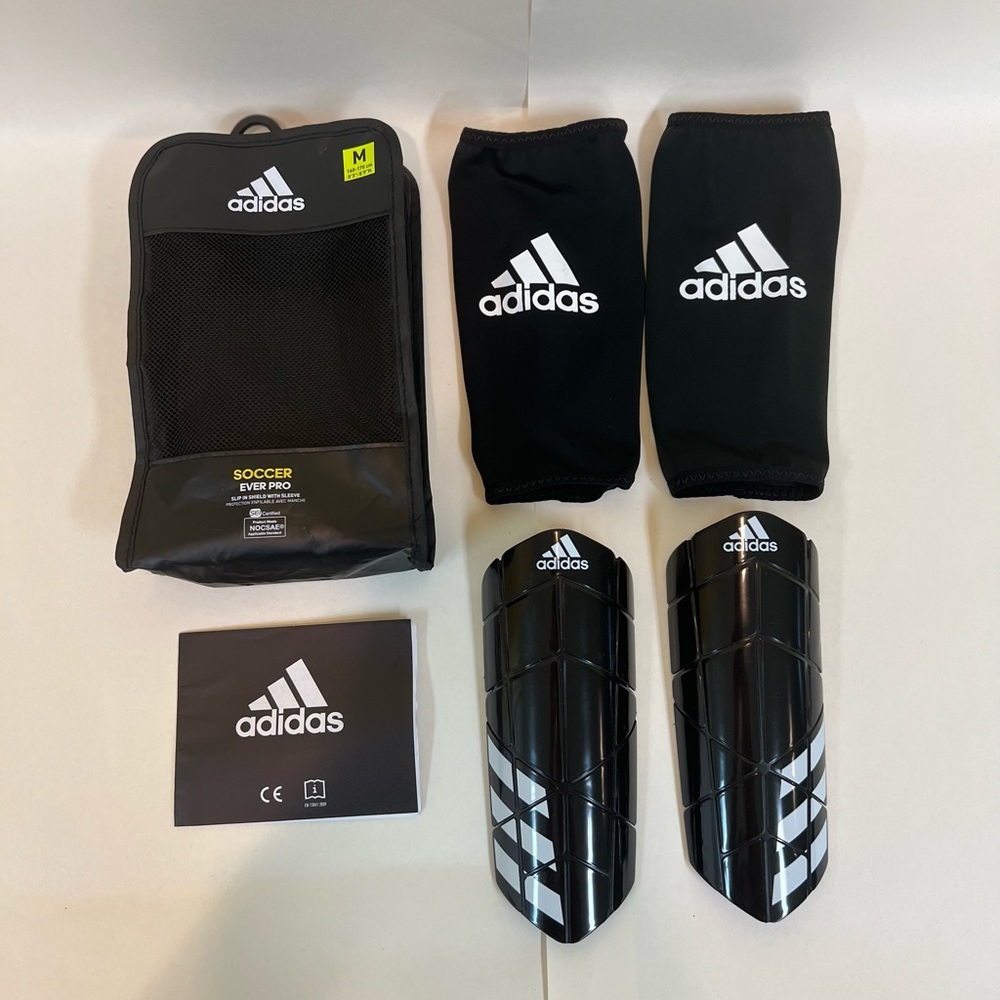 Adidas Soccer Ever Pro Slip In Shield With Sleeve Shin Guards M